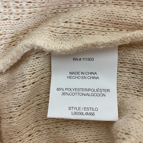 NWT June & Hudson Cropped Light Peach Oversized Sweater Dropped Shoulder [246] - Picture 5 of 6